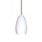 Besa Lighting Pera 9 Stem Pendant, Opal Matte, Satin Nickel Finish, 1x9W LED 1TT-412607-LED-SN - alternate 1